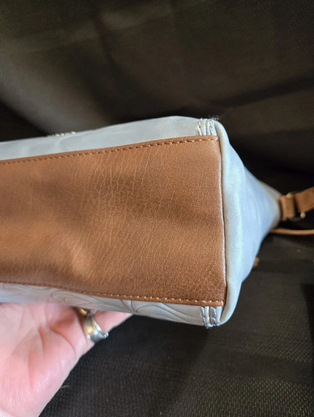 The Sak Light Blue Embossed Leather  Crossbody Bag NWOT